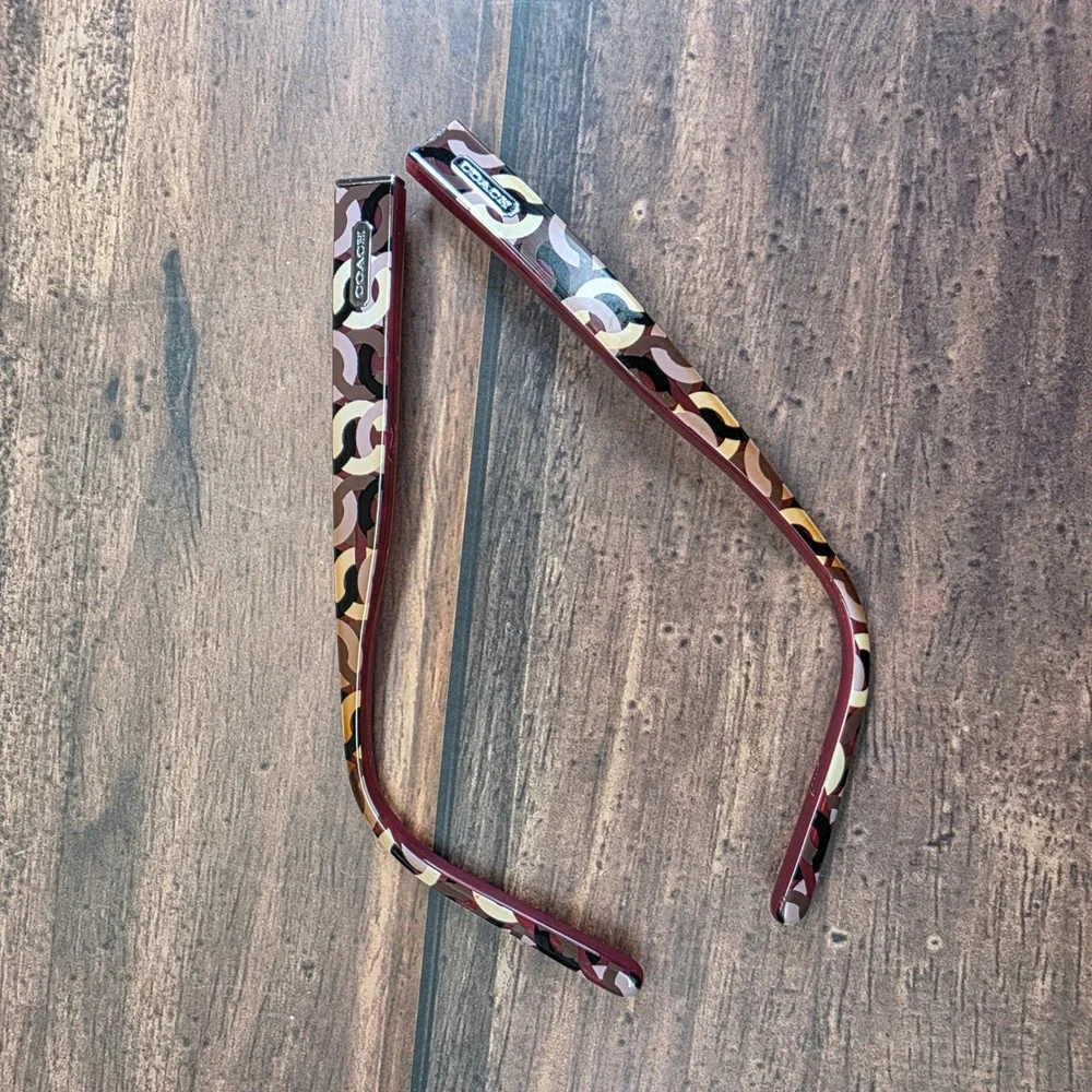 Coach Baila 2034 Pink‎ Burgundy Signature C Logo Replacement Temple Arms 135mm